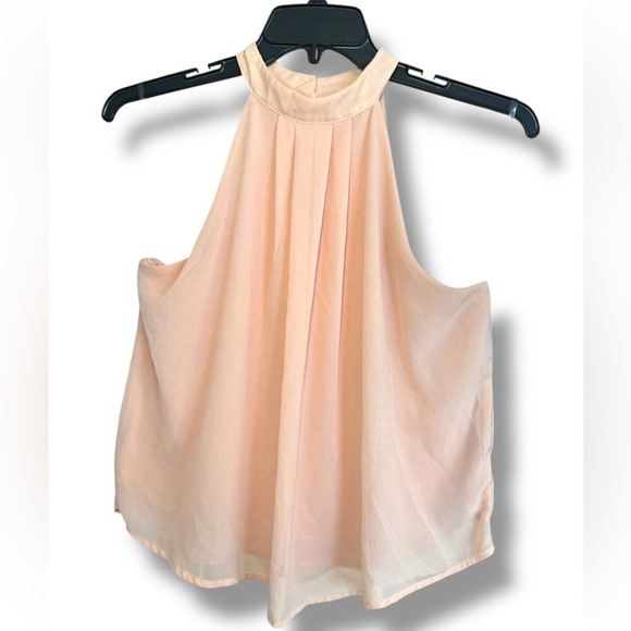 IRIS Pinky Peach Halter Top Sz Lg EUC - Picture 3 of 10